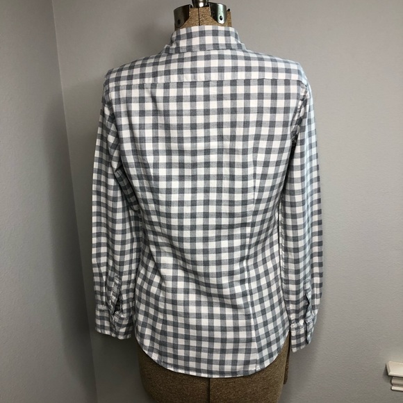 Banana Republic Soft Wash Shirt Gray and White XS - Picture 3 of 8